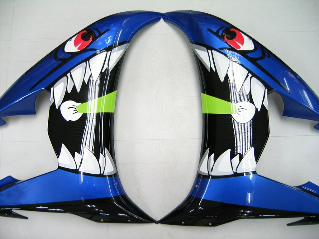 Amotopart 2005 Yamaha YZF-R6 Blau Gelb Weiß Verkleidungsset