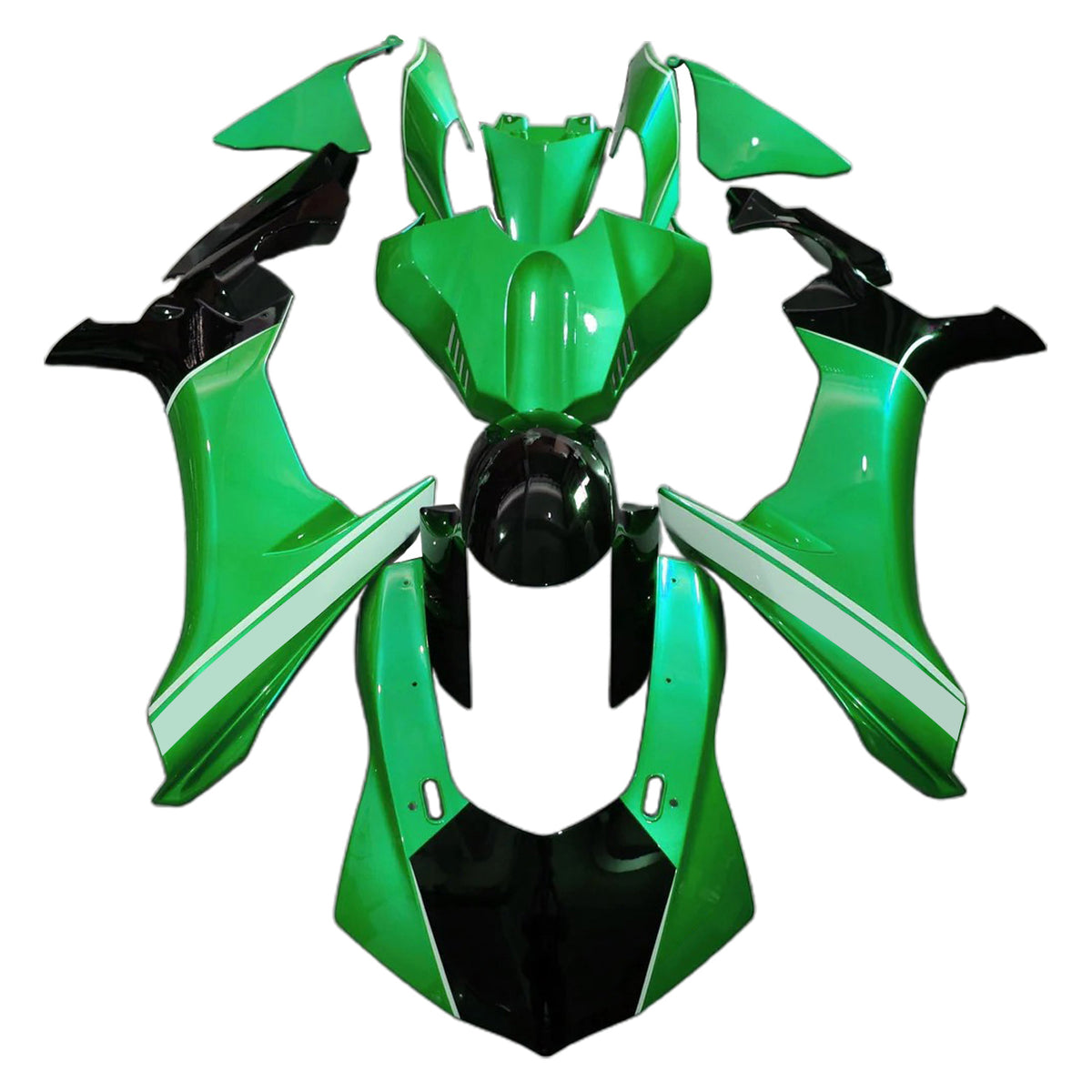 Amotopart 2020-2026 Yamaha YZF-R1 Green White Black Fairing Kit