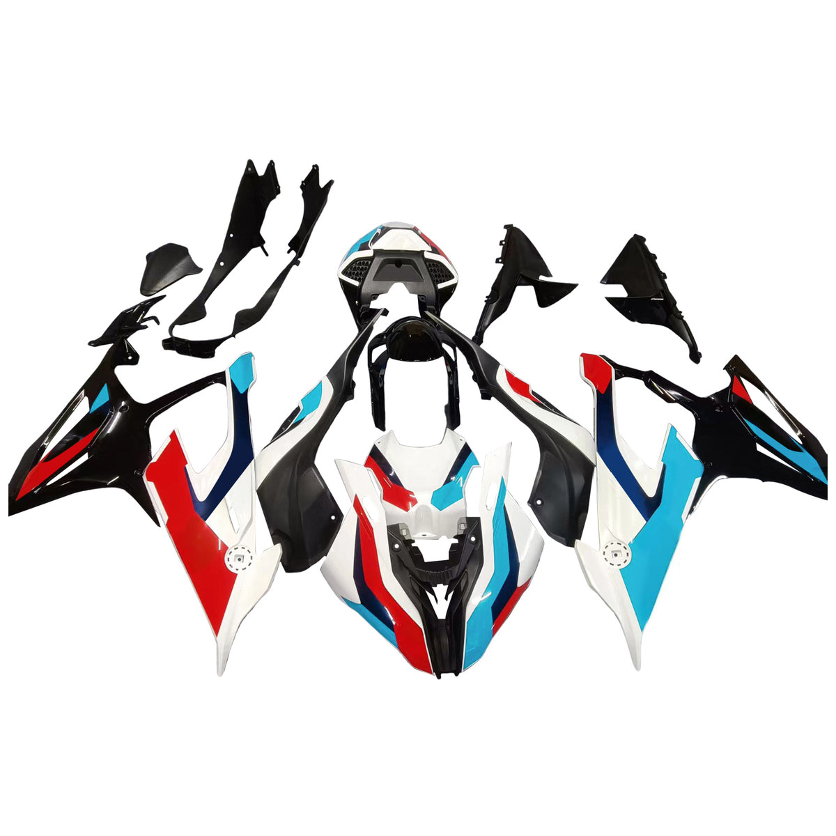 Amotopart 2019-2022 BMW M1000RR S1000RR White Red Black Fairing Kit