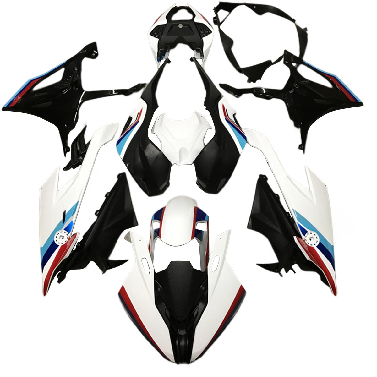 Amotopart 2019-2022 BMW M1000RR S1000RR White Black Fairing Kit
