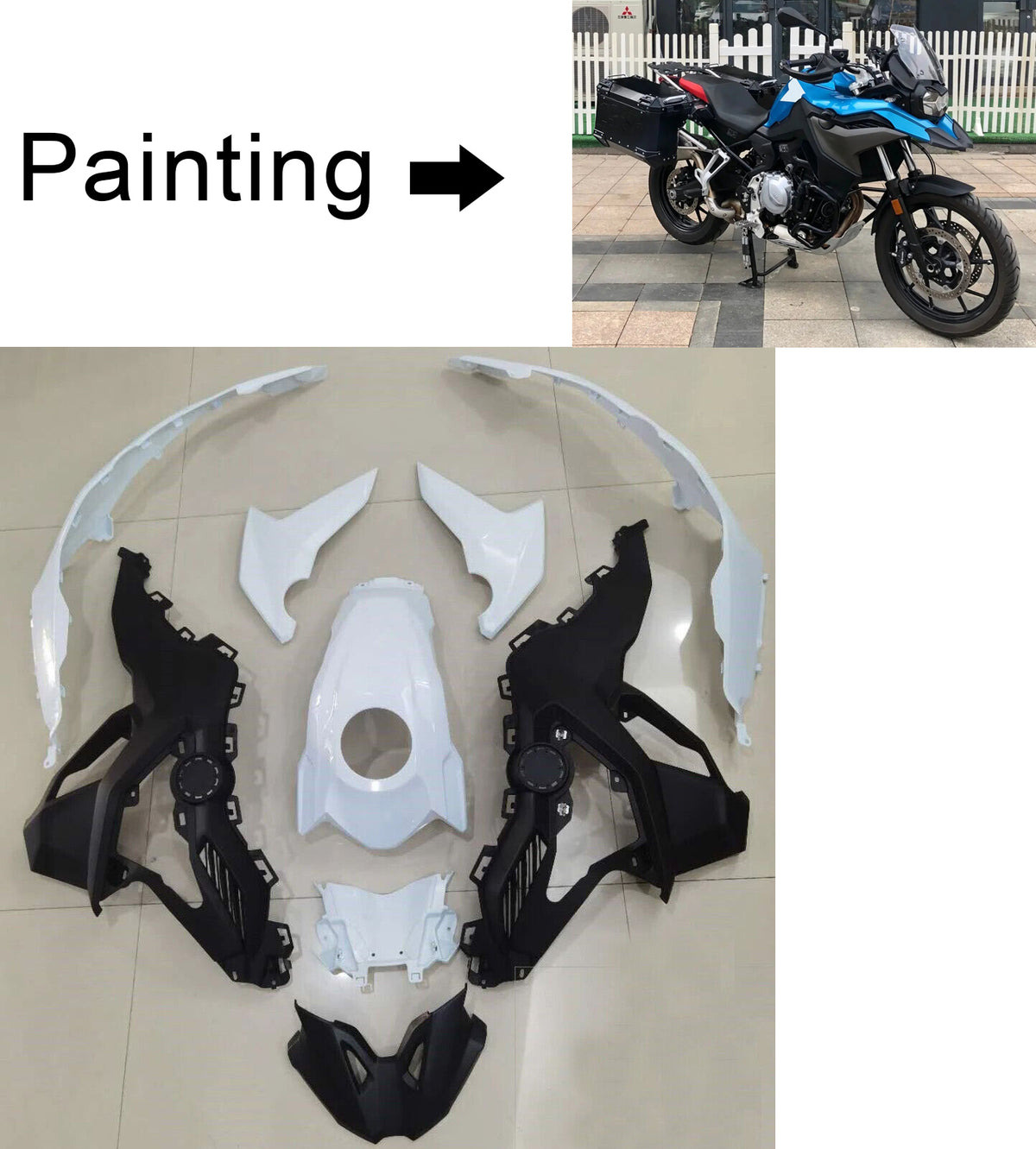 Amotopart 2018-2022 BMW F750GS F850GS ブルーブラック フェアリングキット