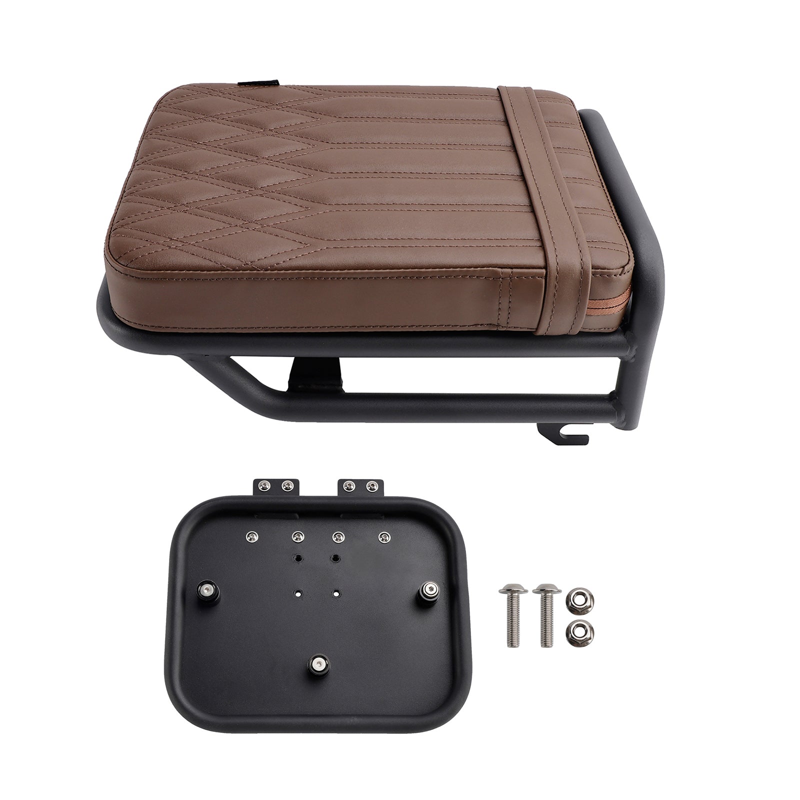 20-23 Honda Ct125 Huntercub Rear Seat Cushion W/ Saddlebag Bracket Kit Black