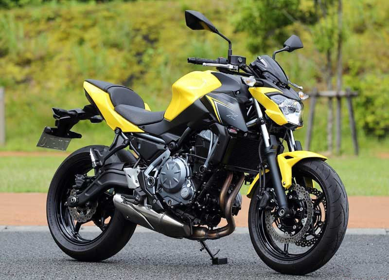 Zestaw owiewek Amotopart 2017-2019 Kawasaki Z650 Czarny Szary Żółty Niebieski