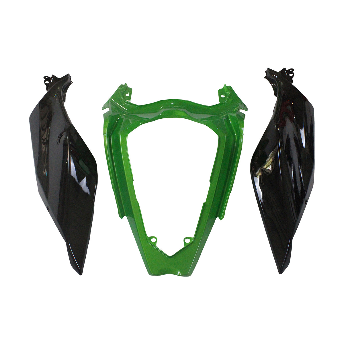 Amotopart 2018-2024 Kawasaki Z400 Kit de carénage noir blanc vert