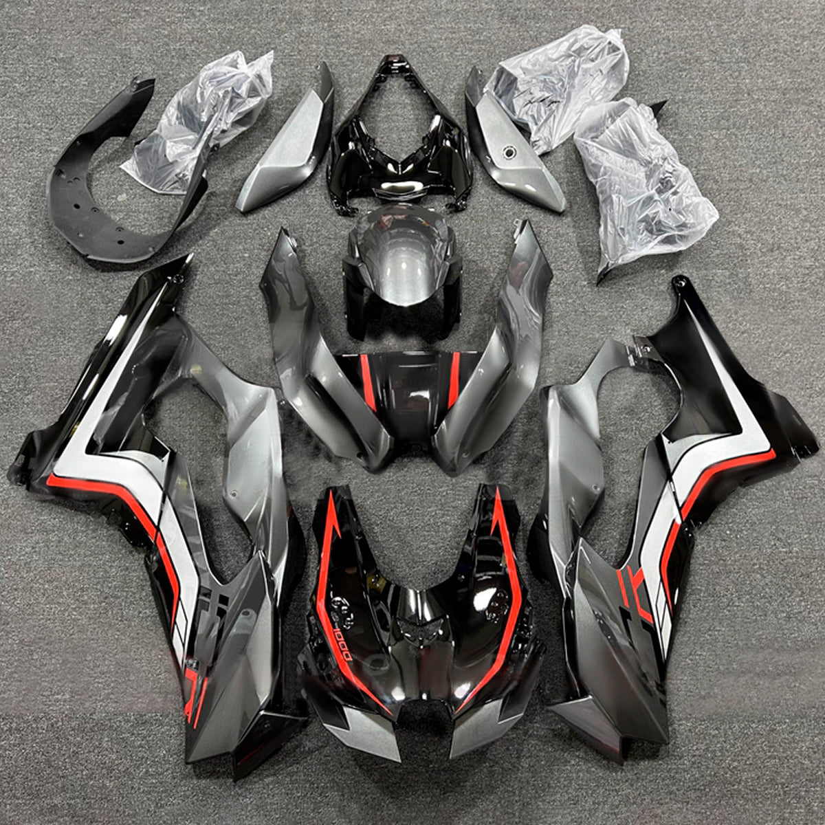 Amotopart 2021-2025 Kawasaki ZX-10R ZX-10RR zwarte kuipset