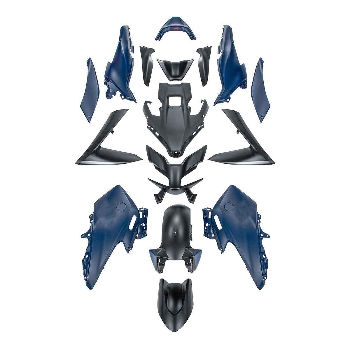 Amotopart 2022-2024 Yamaha TMAX 560 Black Dark Blue Fairing Kit
