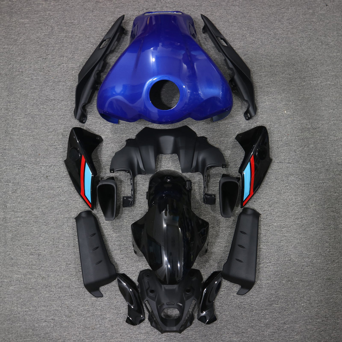Amotopart 2021-2024 Yamaha MT-09 Black Blue Fairing Kit