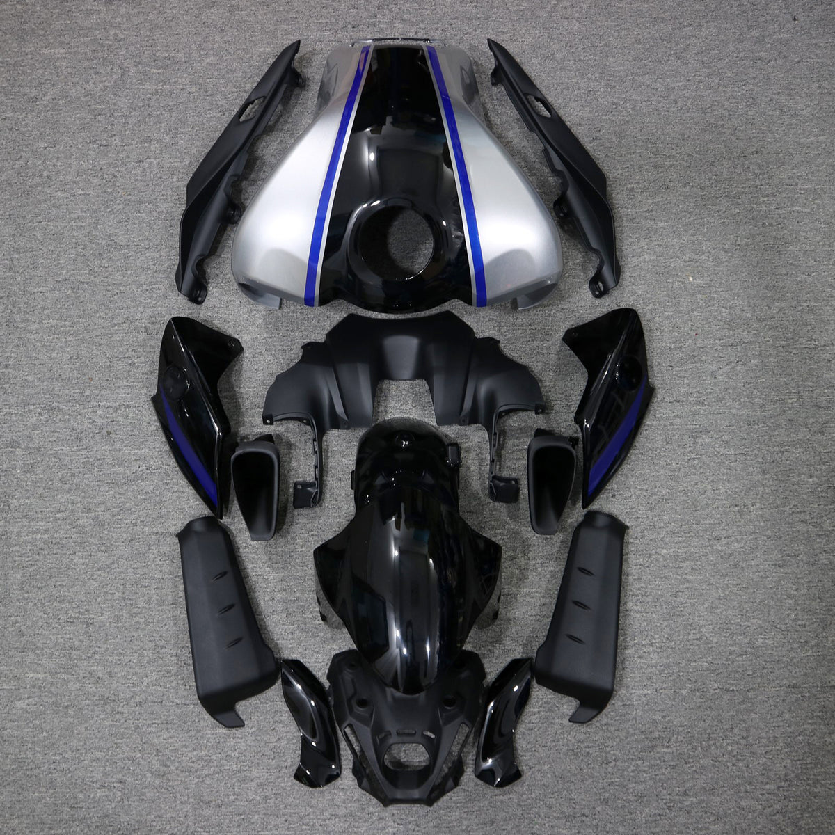 Amotopart 2021-2024 Yamaha MT-09 Black Gray Fairing Kit