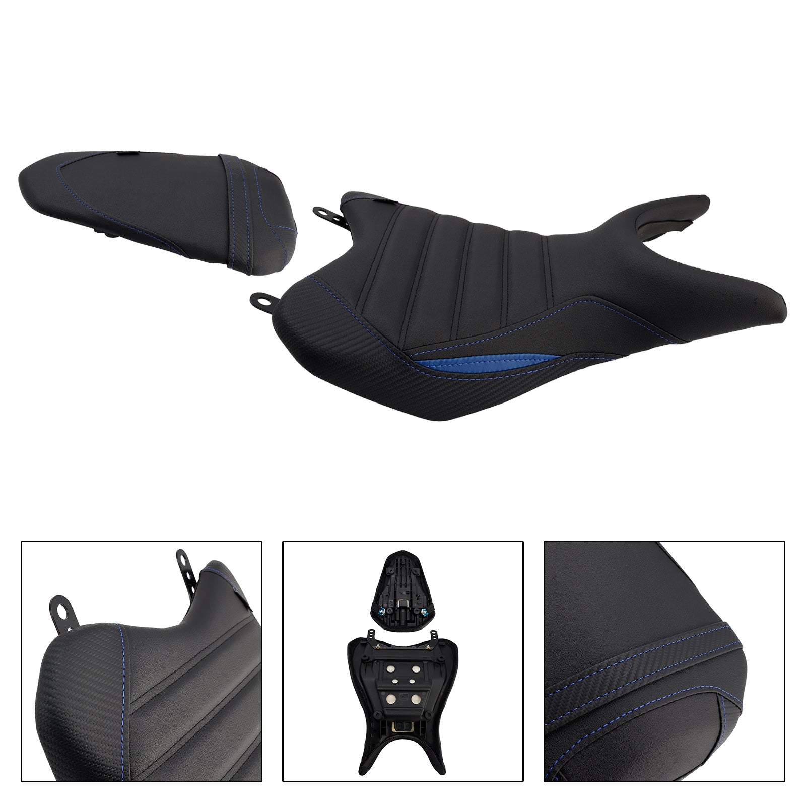25- 25- Yamaha Yzf-R3 Mt-03 Front&Rear Raider Passenger Cushion Kit Blue