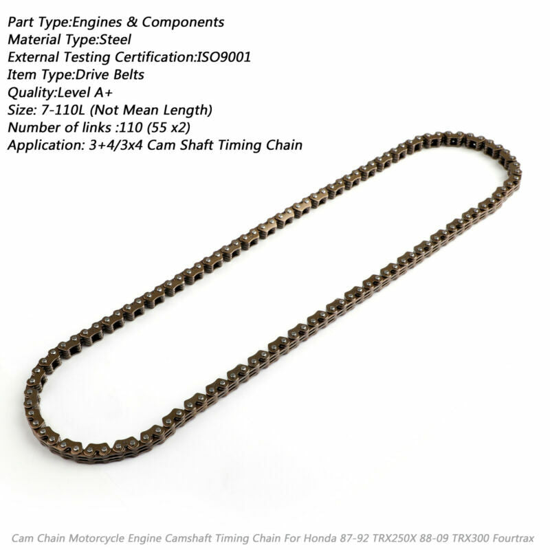 Honda 87-92 TRX250X 88-09 TRX300 Fourtrax Cam Chain Motorcycle Engine Camshaft Timing Chain
