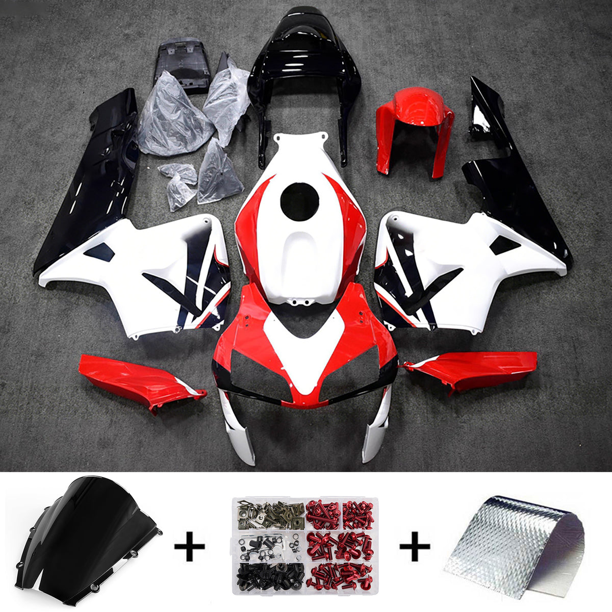 Amotopart 2003-2004 Honda CBR600RR F5 witrode kuipset