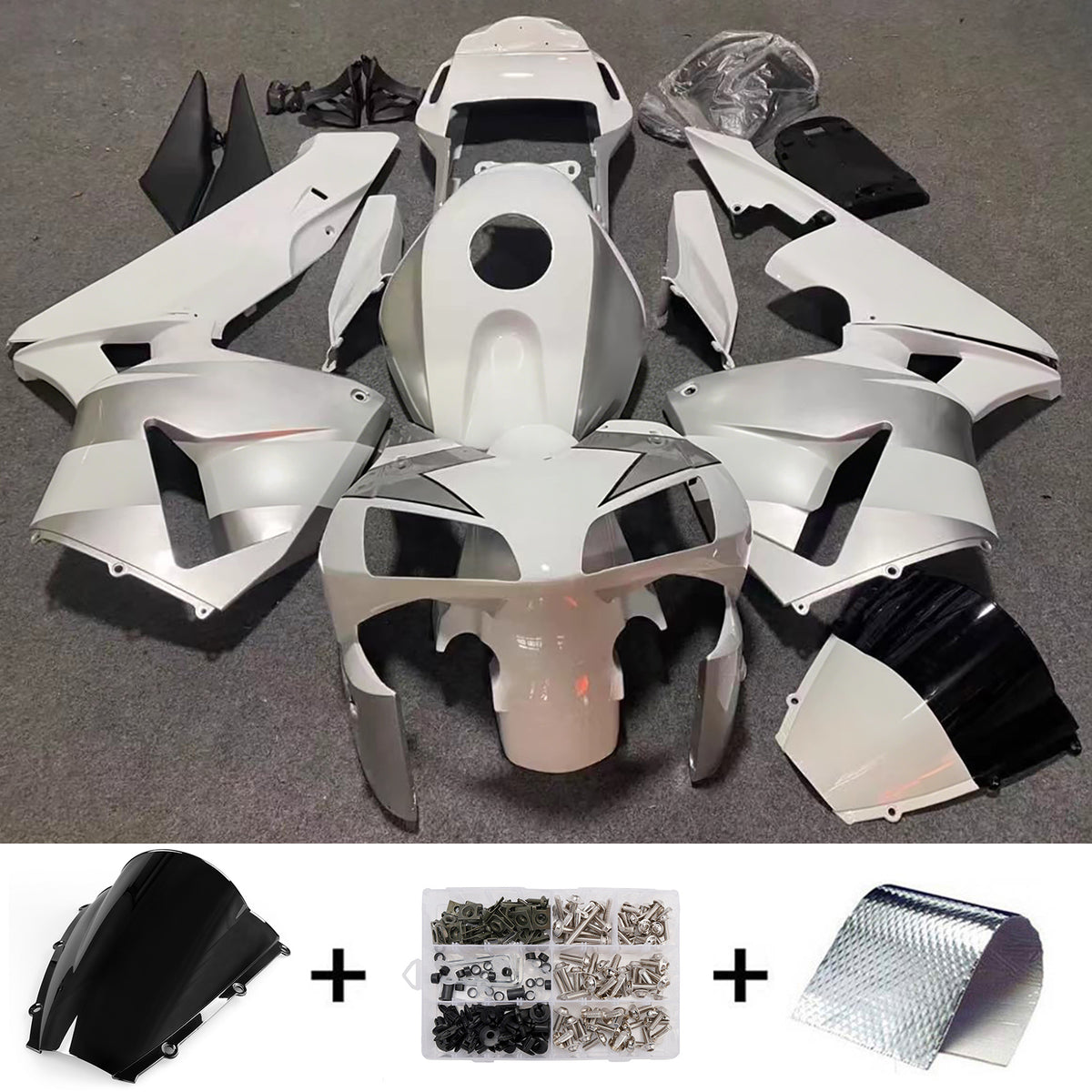 Kit carena bianca Amotopart 2003-2004 Honda CBR600RR F5