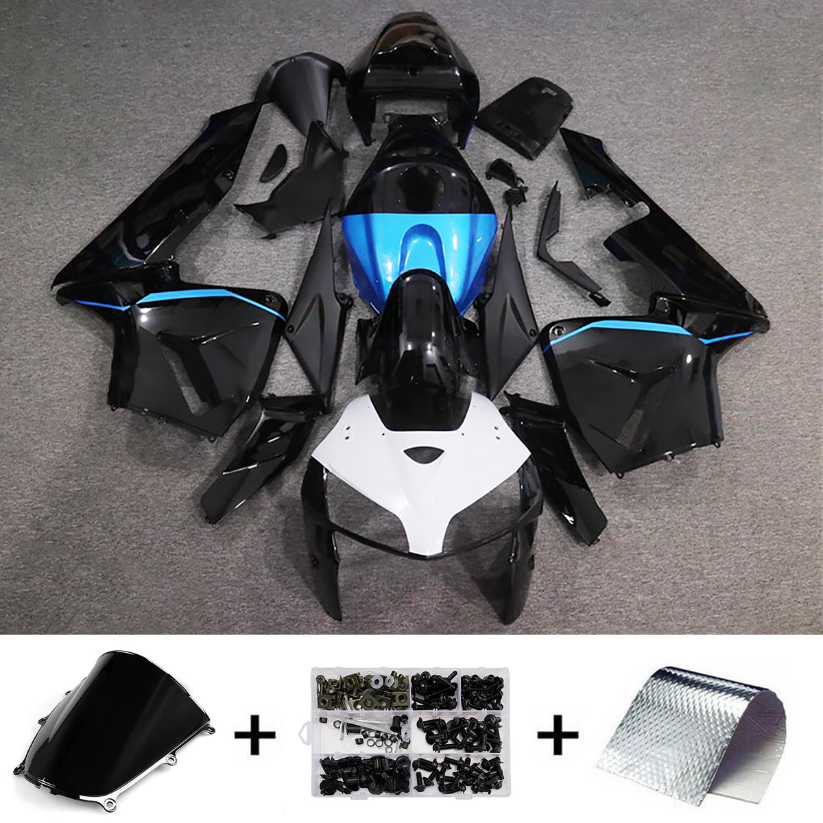 Amotopart 2005–2006 Honda CBR600RR F5 schwarzes Verkleidungsset