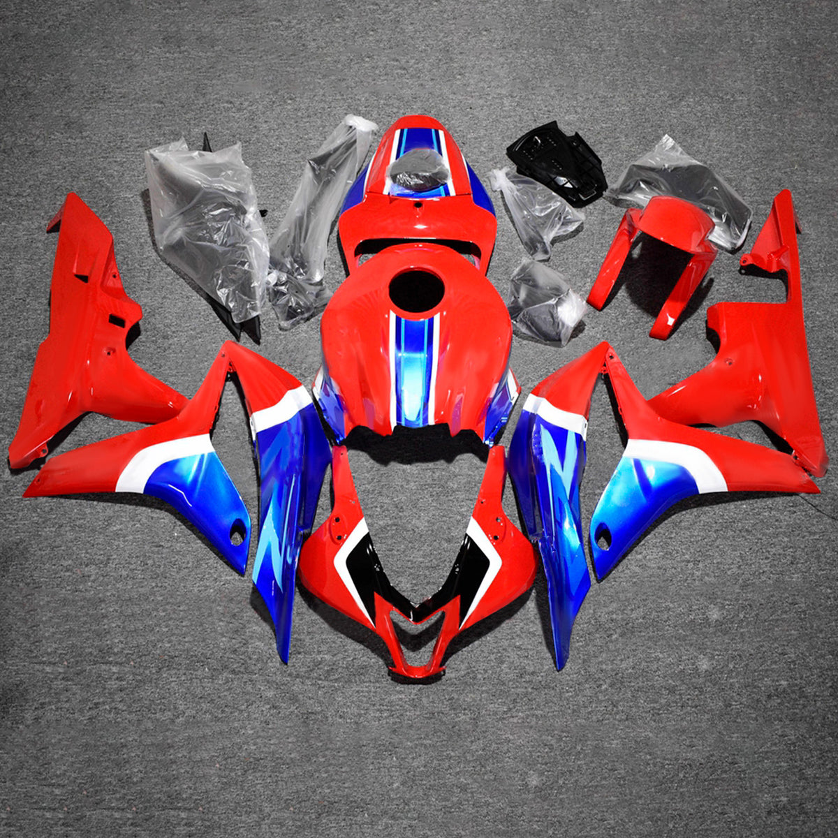 Amotopart 2007–2008 Honda CBR600RR F5 Rot Blau Verkleidungsset