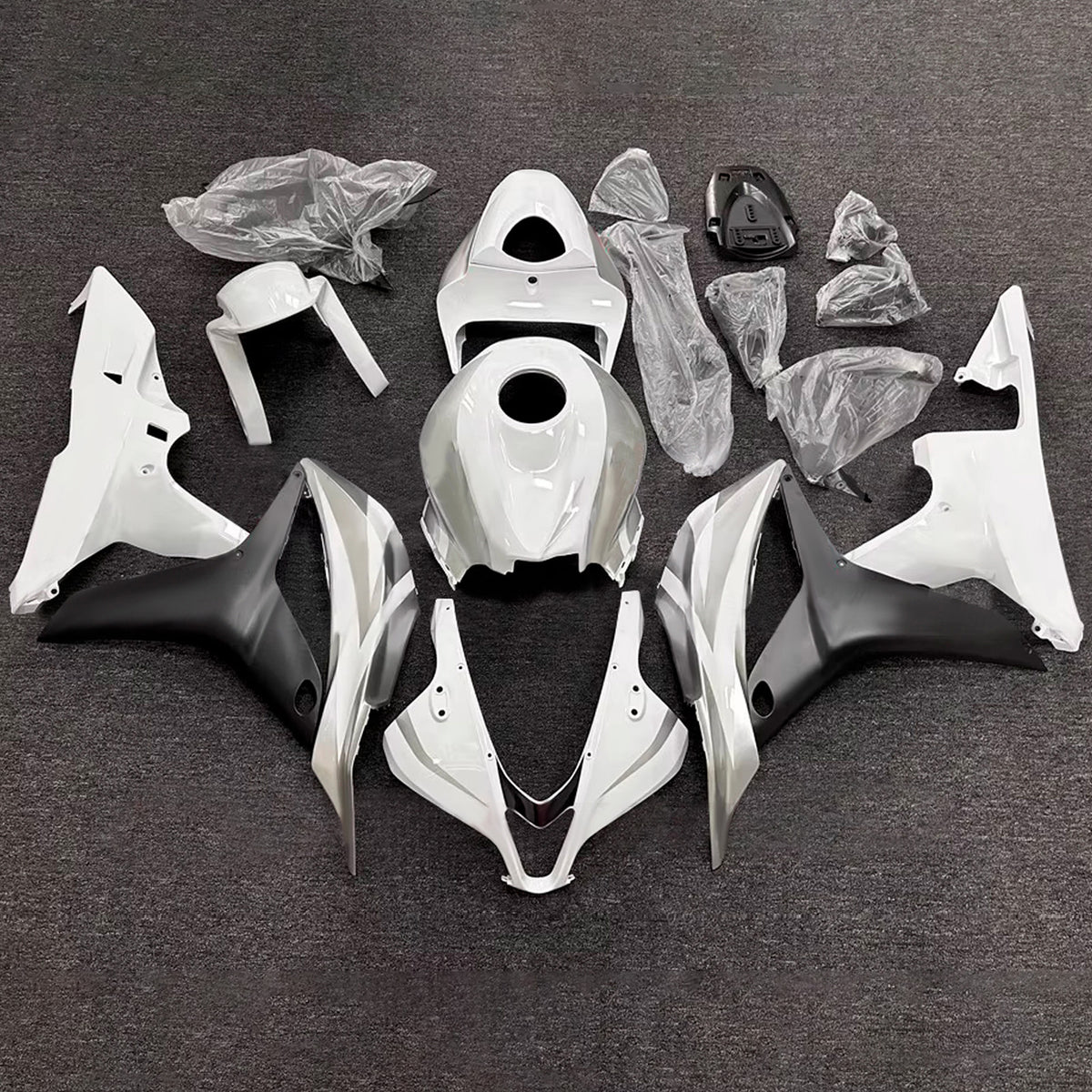 Amotopart 2007-2008 Honda CBR600RR F5 White Fairing Kit