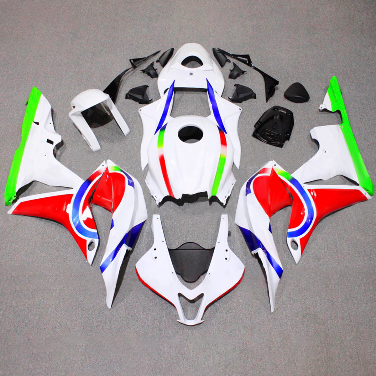 Amotopart 2007-2008 Honda CBR600RR F5 White Red Fairing Kit