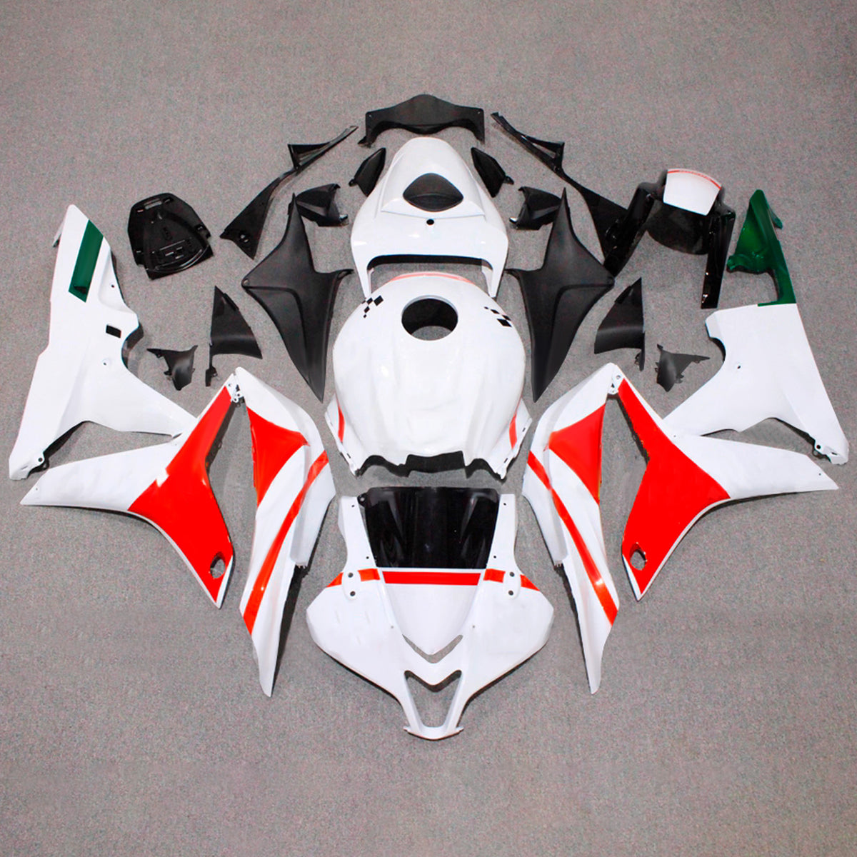 Amotopart 2007-2008 Honda CBR600RR F5 White Red Fairing Kit