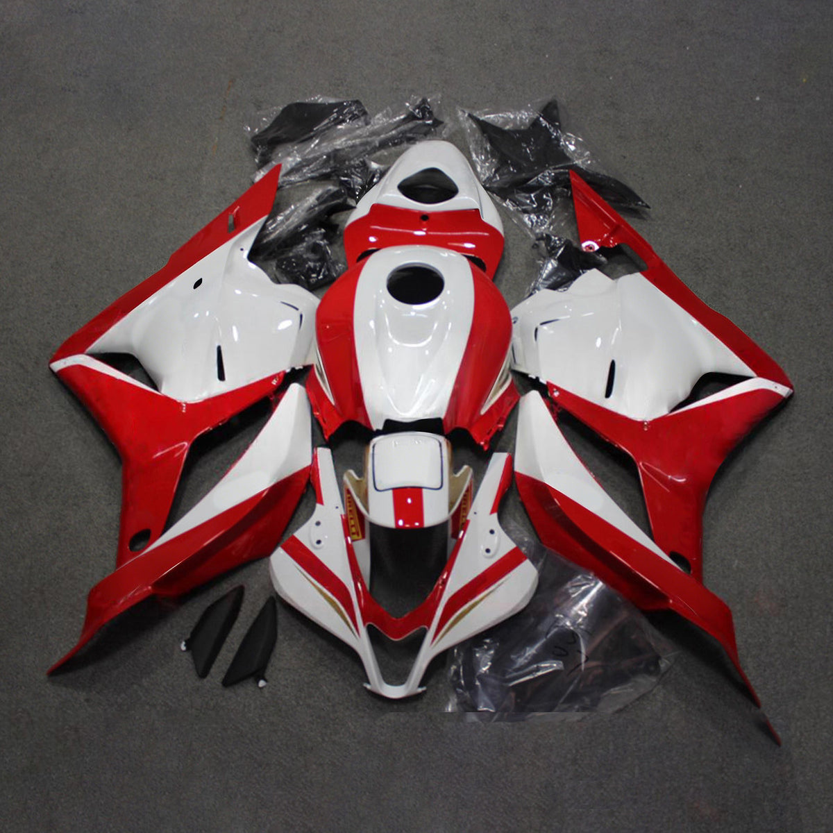 Amotopart 2009-2012 Honda CBR600RR F5 White Red Fairing Kit