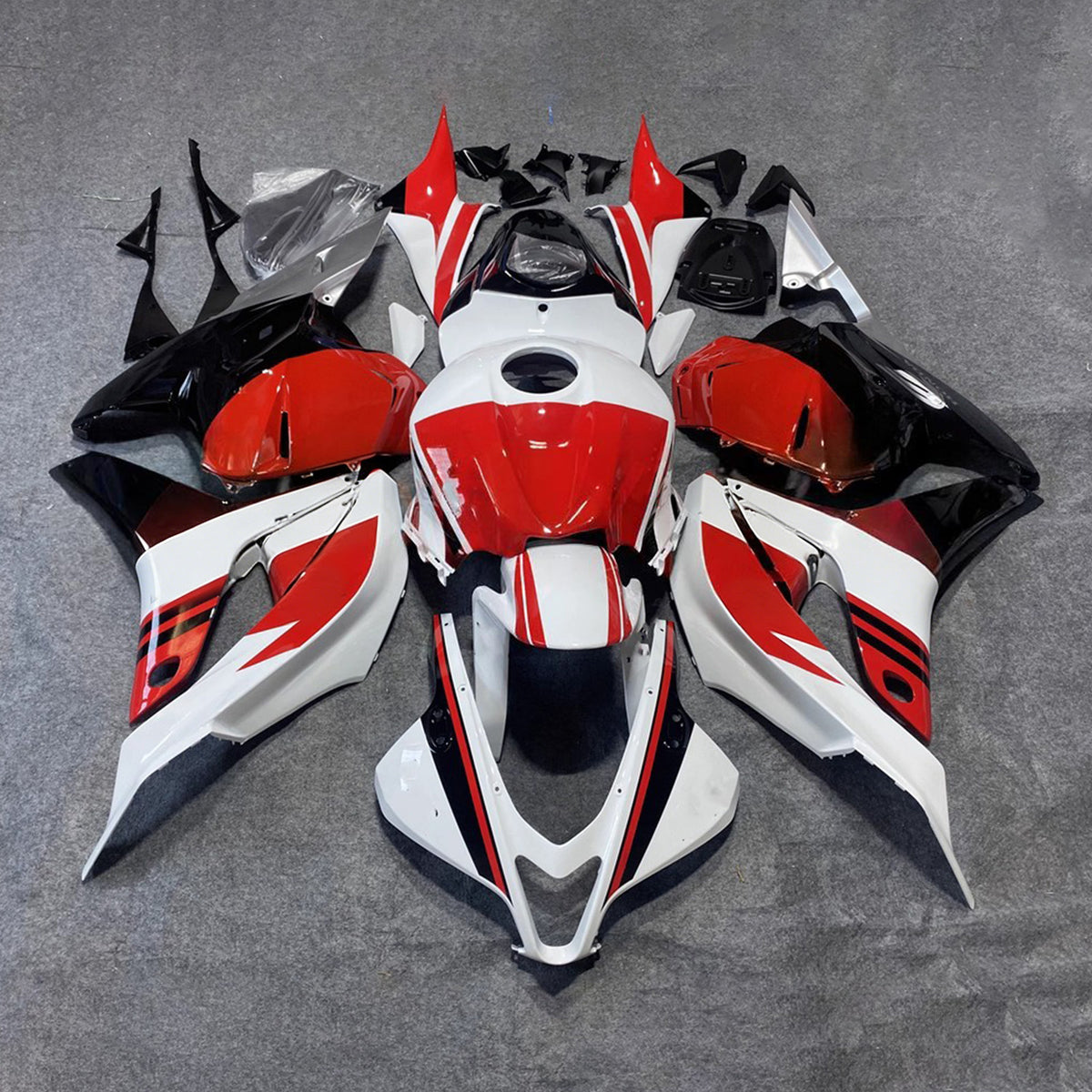 Amotopart 2009-2012 Honda CBR600RR F5 White Red Fairing Kit