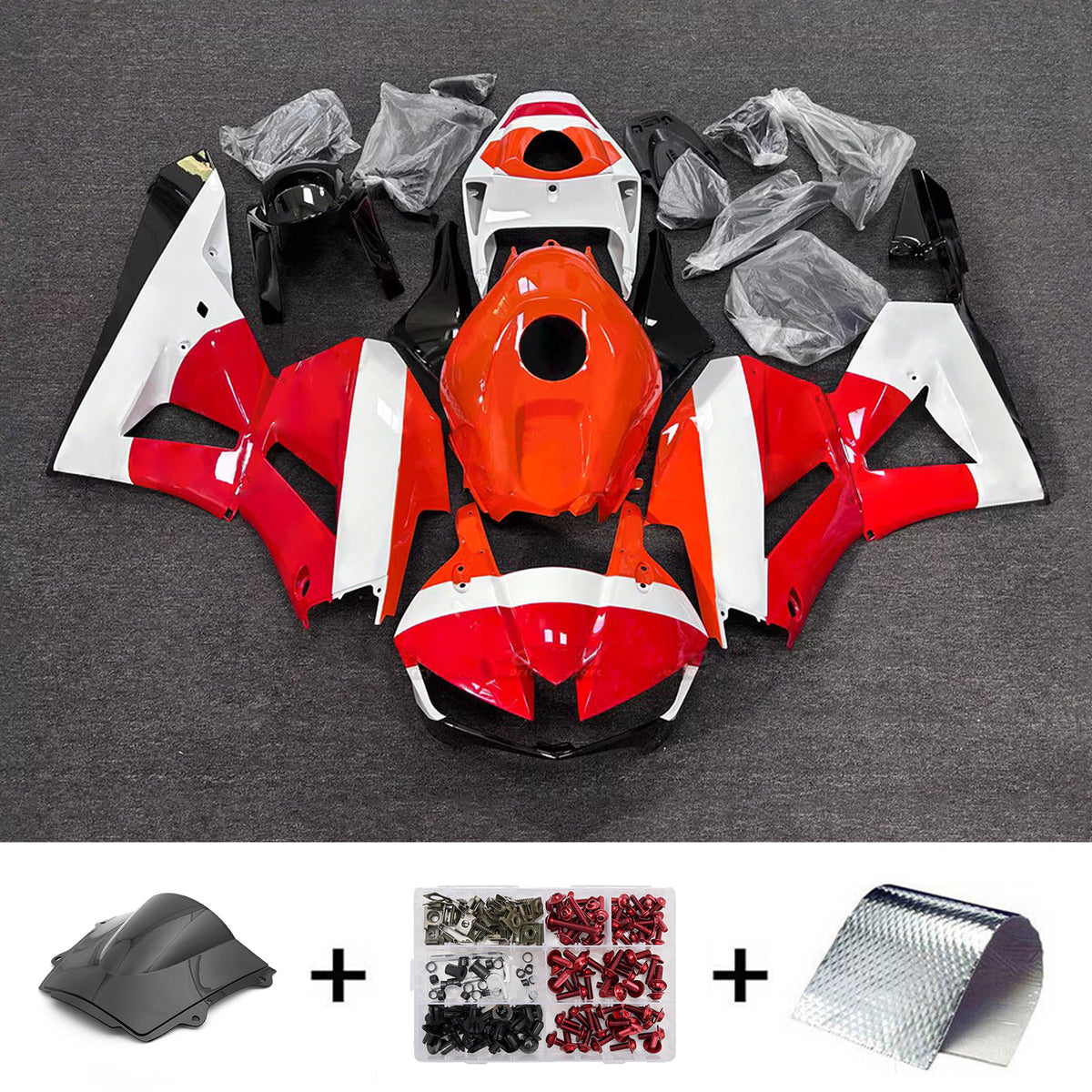Amotopart 2013-2025 Honda CBR600RR F5 rood-witte kuipset