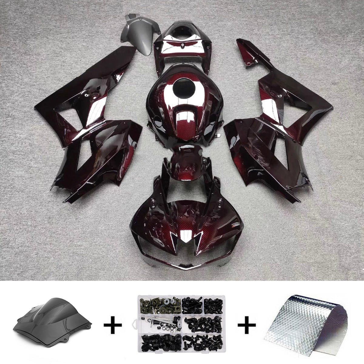 Amotopart 2013-2025 Honda CBR600RR F5 Carbon Fiber Pattern Fairing Kit