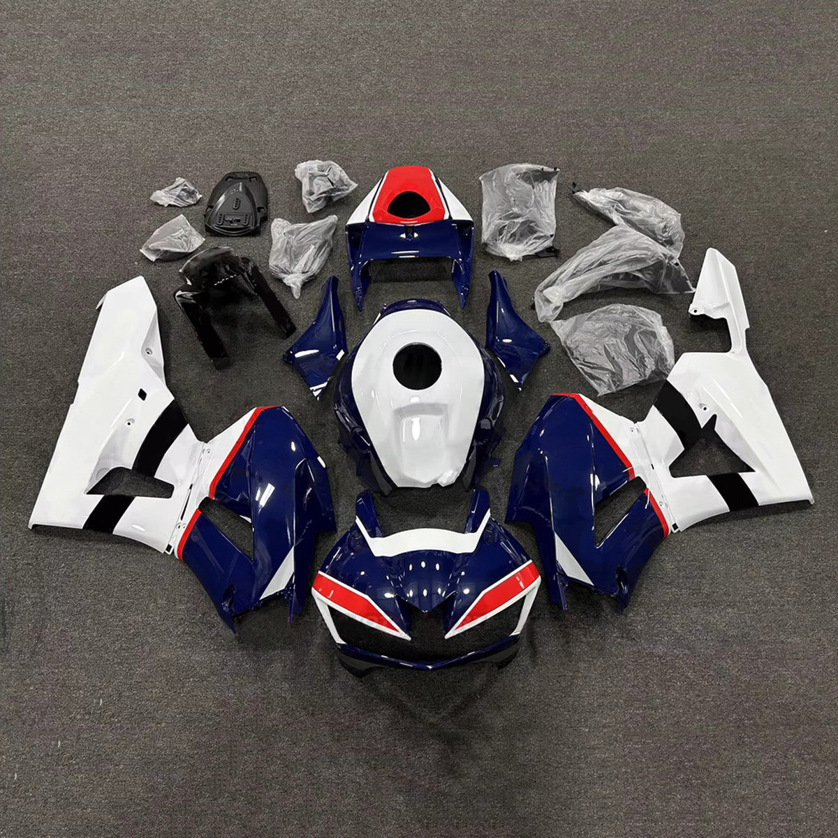 Amotopart 2013-2025 Honda CBR600RR F5 Blue White Fairing Kit