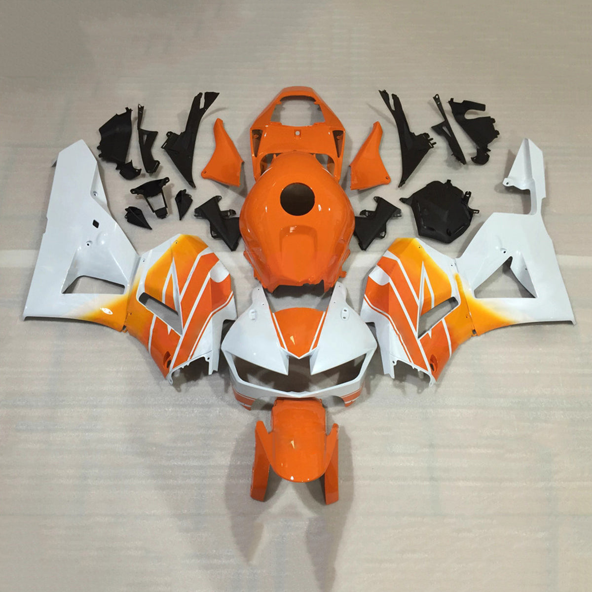 Kit de carenagem Amotopart 2013-2025 Honda CBR600RR F5 laranja branco