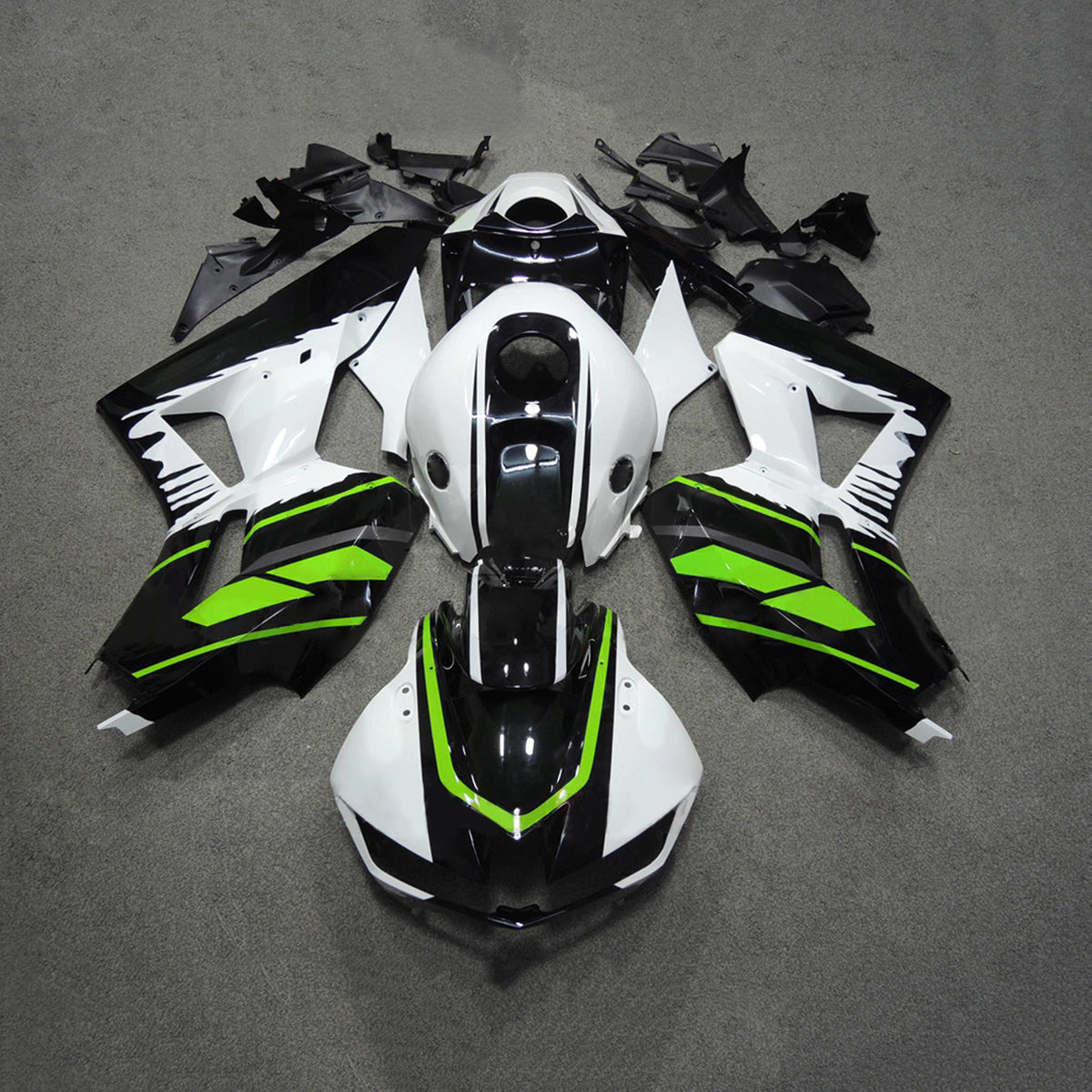 Amotopart 2013–2025 Honda CBR600RR F5 Weiß Schwarz Verkleidungsset