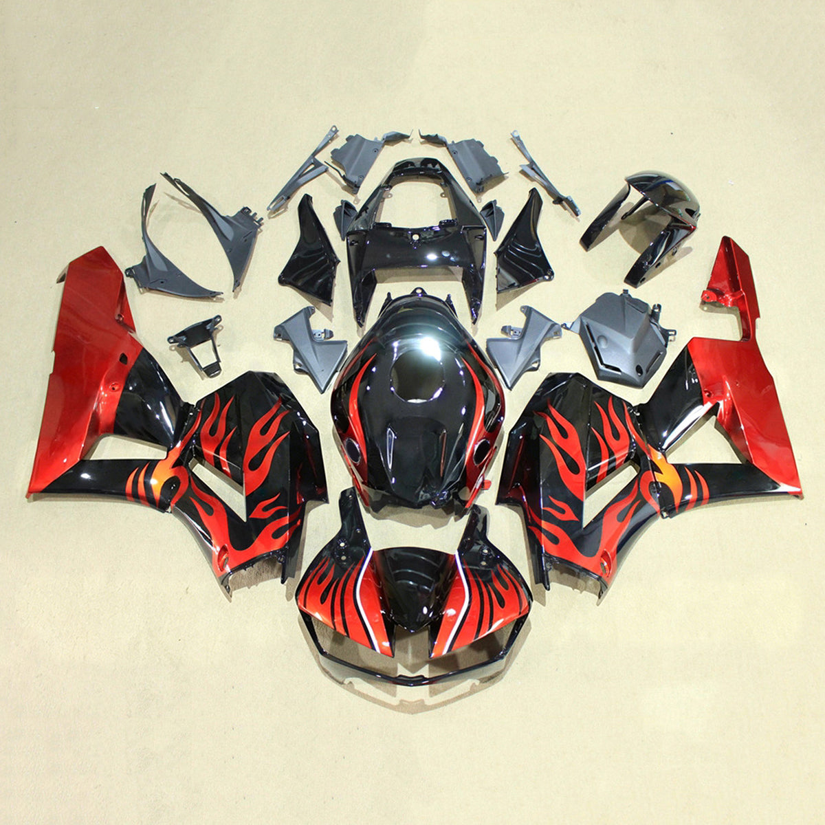 Amotopart 2013-2025 Honda CBR600RR F5 Black Red Fairing Kit