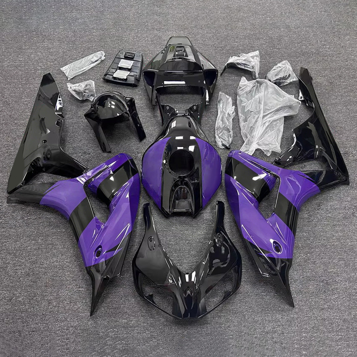 Amotopart 2006-2007 Honda CBR1000RR Kit de carénage noir violet