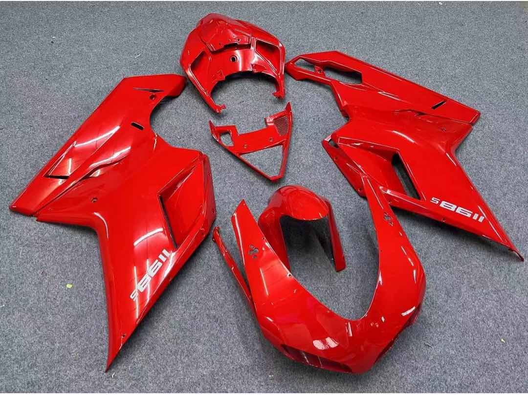 Amotopart 全年式 Ducati 1198 オールレッド フェアリングキット