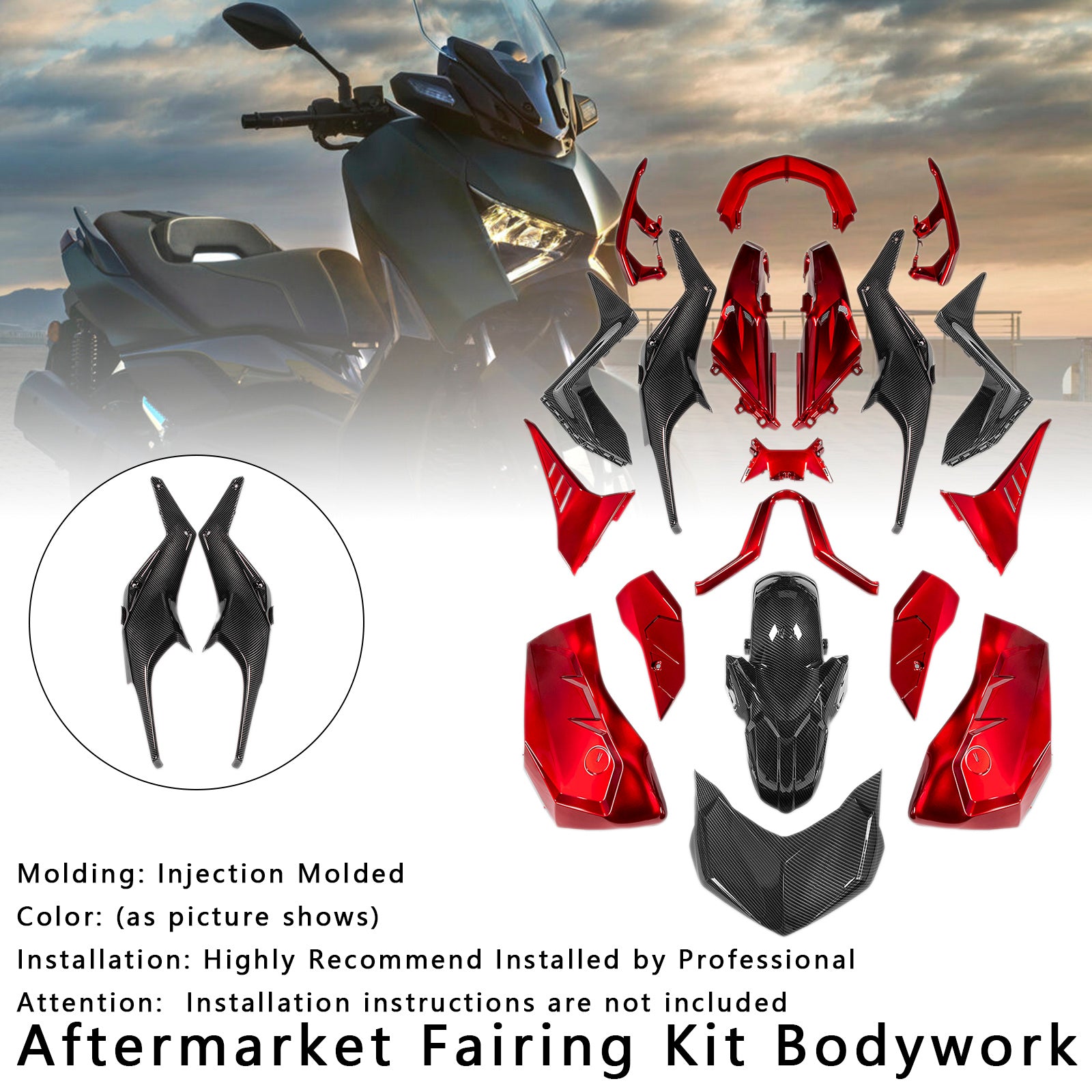 Amotopart 2023-2024 Yamaha X-MAX 300 Fairing Kit