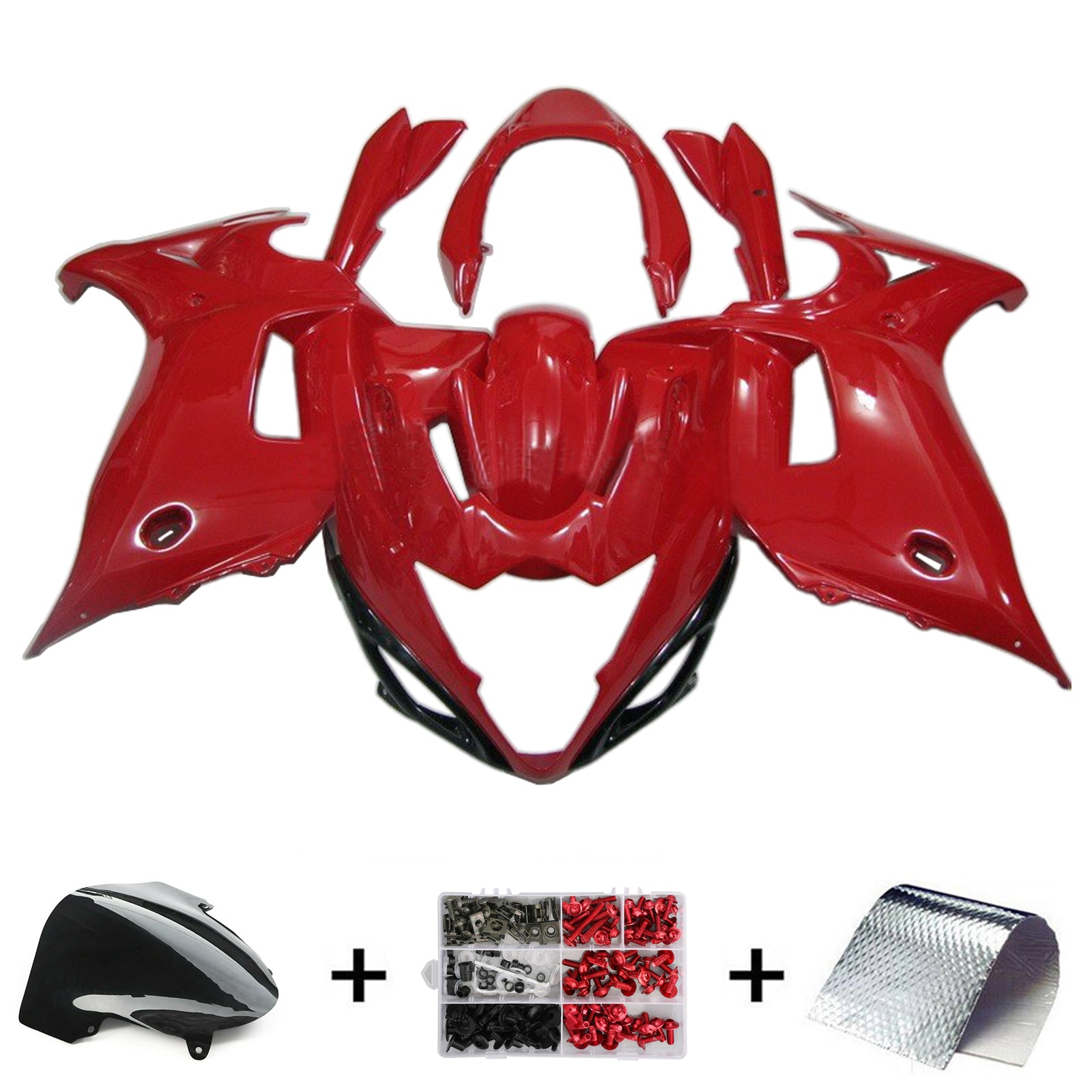 Amotopart 2008-2013 GSX650F Katana Suzuki Kit de carenado rojo