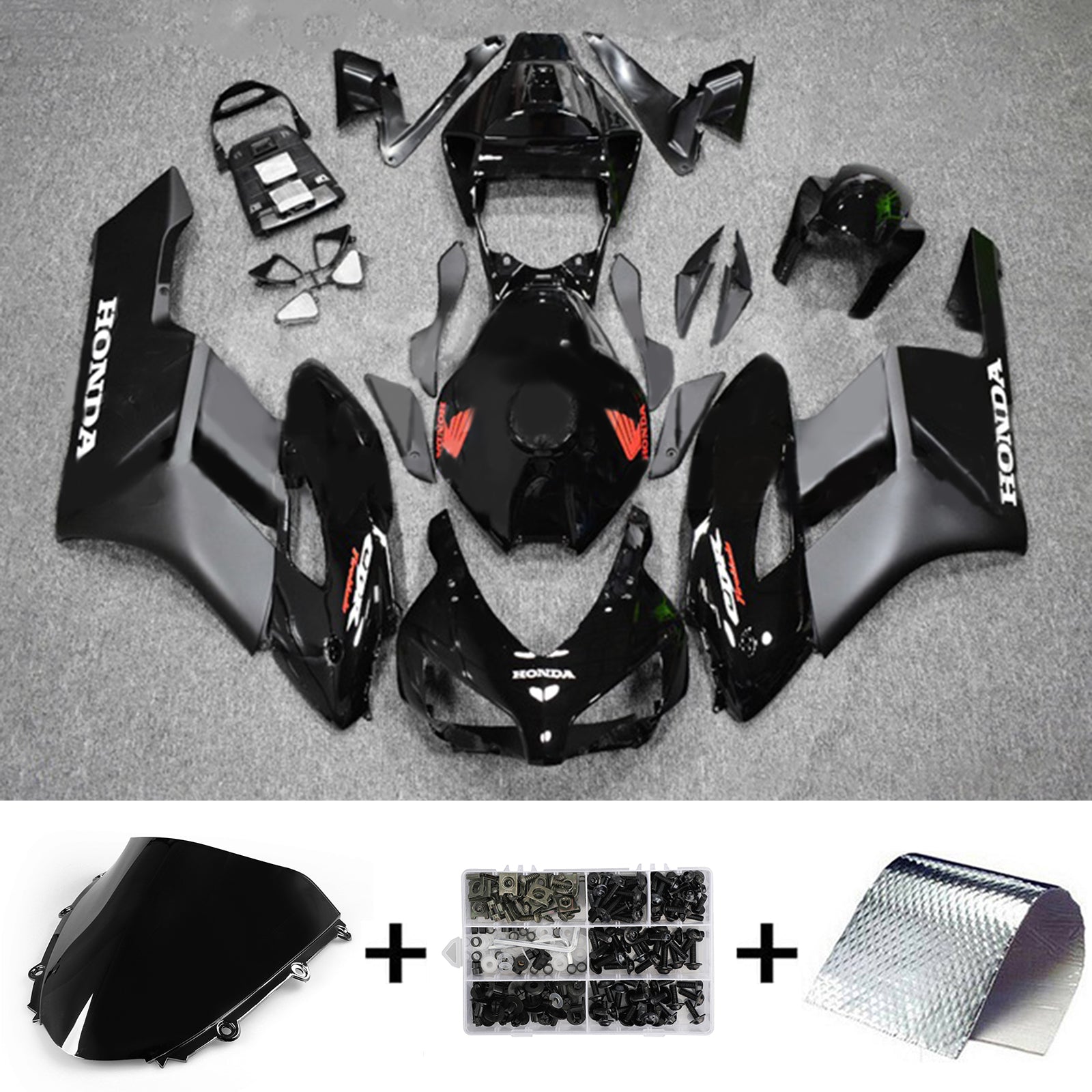 Amotopart 2004-2005 Honda CBR1000RR Kit de carénage noir mat brillant