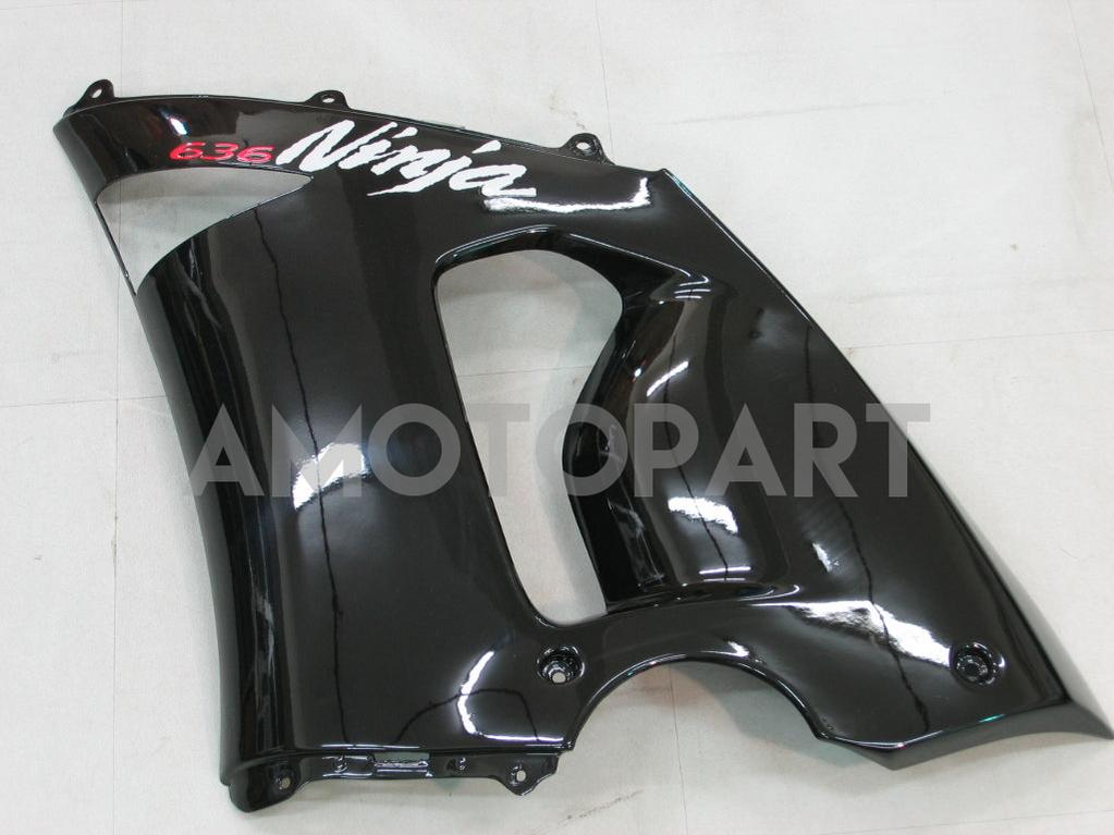 Amotopart 2005-2006 ZX6R 636 Kawasaki Black Fairing Kit