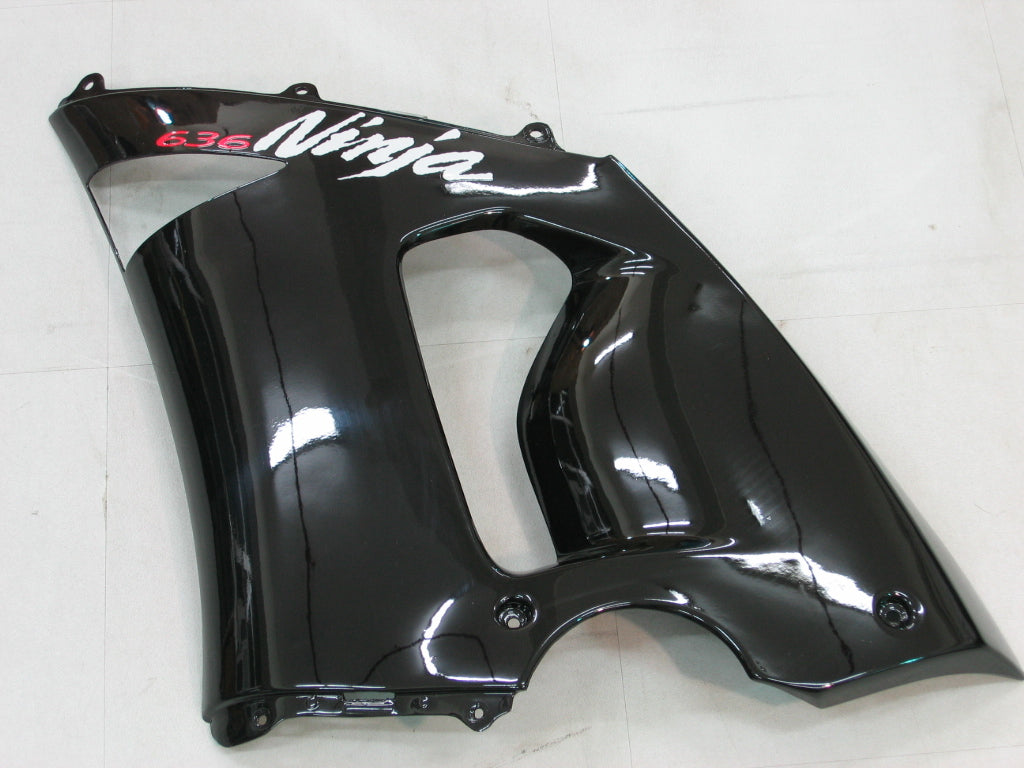 Amotopart 2005-2006 ZX6R 636 Kit de carénage noir Kawasaki