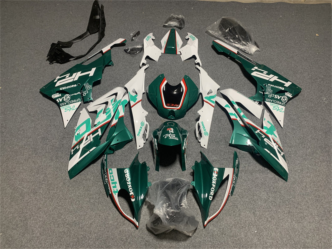 Kit de carénage Amotopart BMW S1000RR 2017-2018 vert et blanc