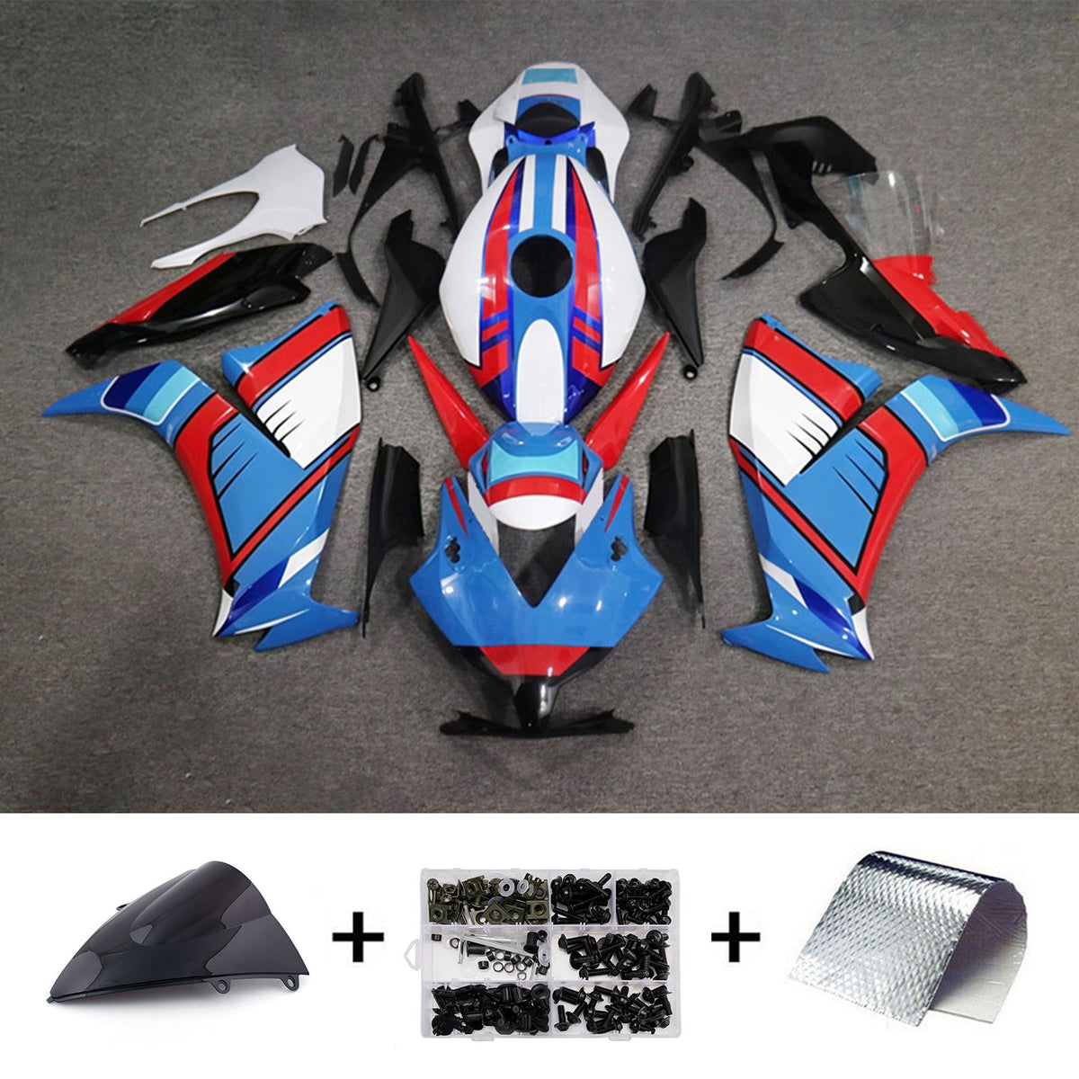 Amotopart 2012-2016 Honda CBR1000RR Blue Red Fairing Kit