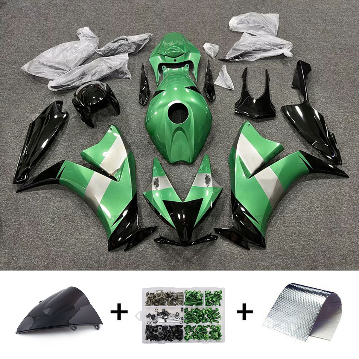 Amotopart 2012-2016 Honda CBR1000RR Green Fairing Kit