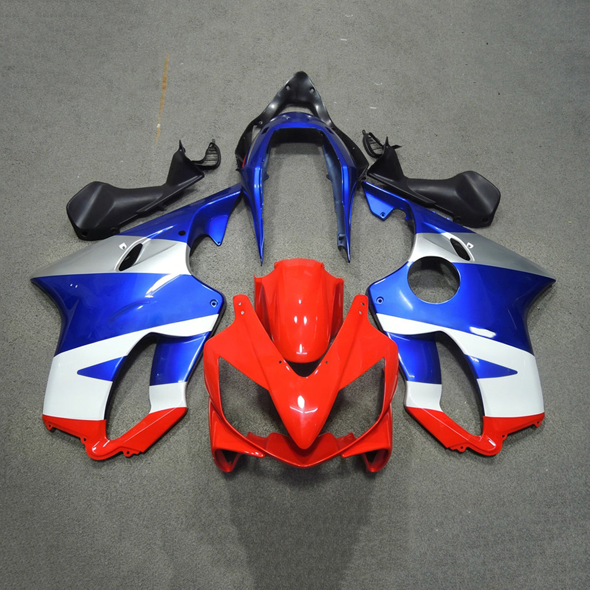 Zestaw owiewek Amotopart 2004-2007 Honda CBR600 F4i Niebieski Czerwony Srebrny