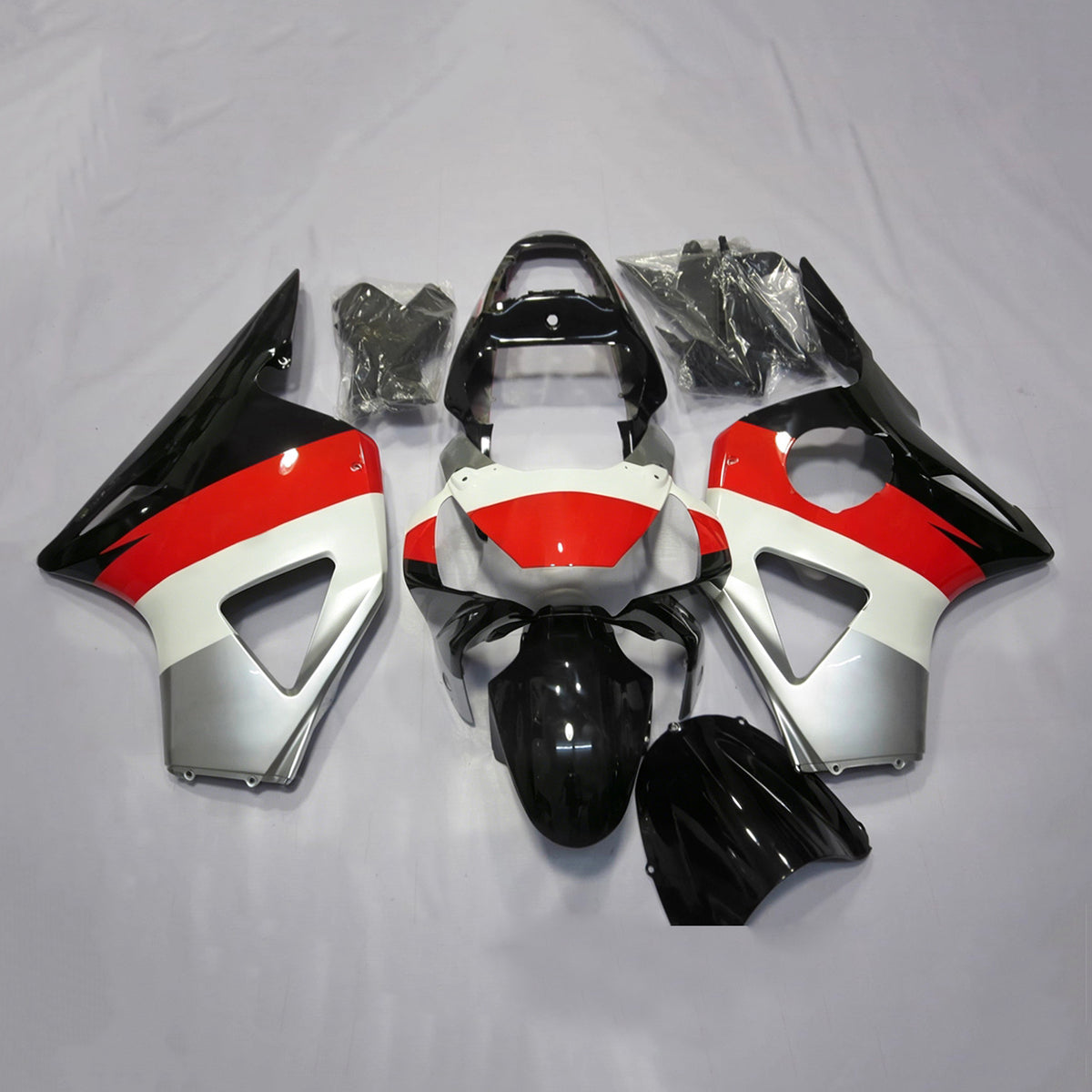 Amotopart 2002-2003 Honda CBR954 White Silver Red Black Fairing Kit