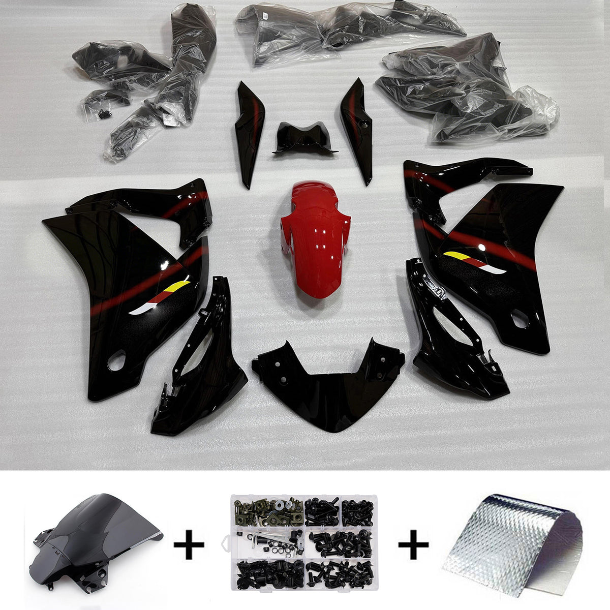 Kit de carenagem preta Amotopart 2011-2015 Honda CBR250R
