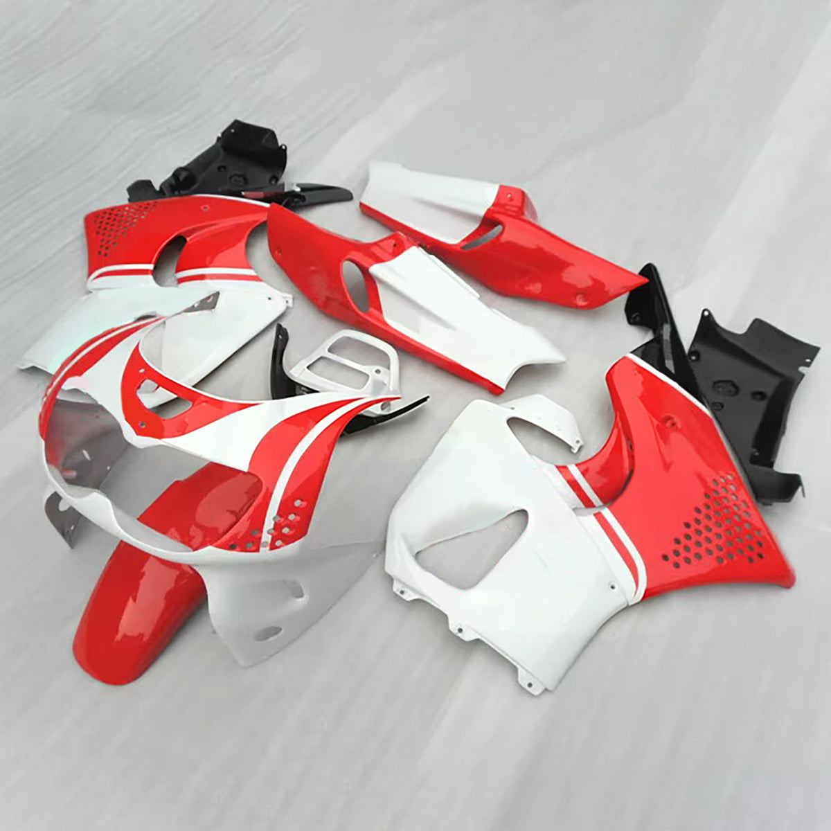 Amotopart 1998–1999 Honda CBR900RR 919 weiß-rotes Verkleidungsset