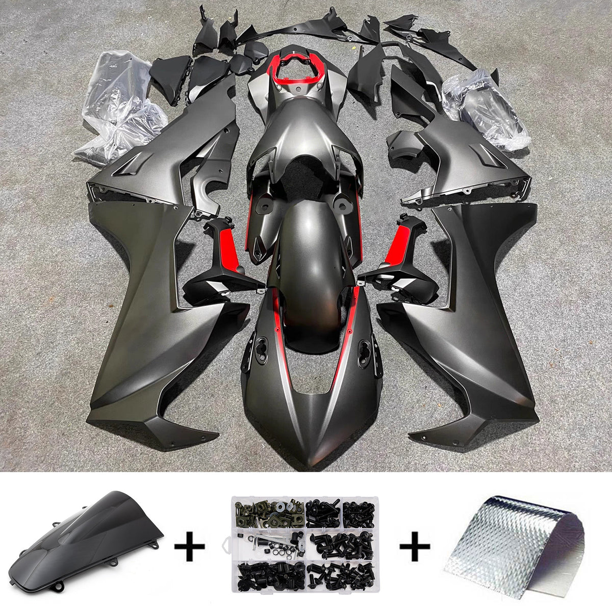 Amotopart 2017-2025 Honda CBR1000RR Black Fairing Kit