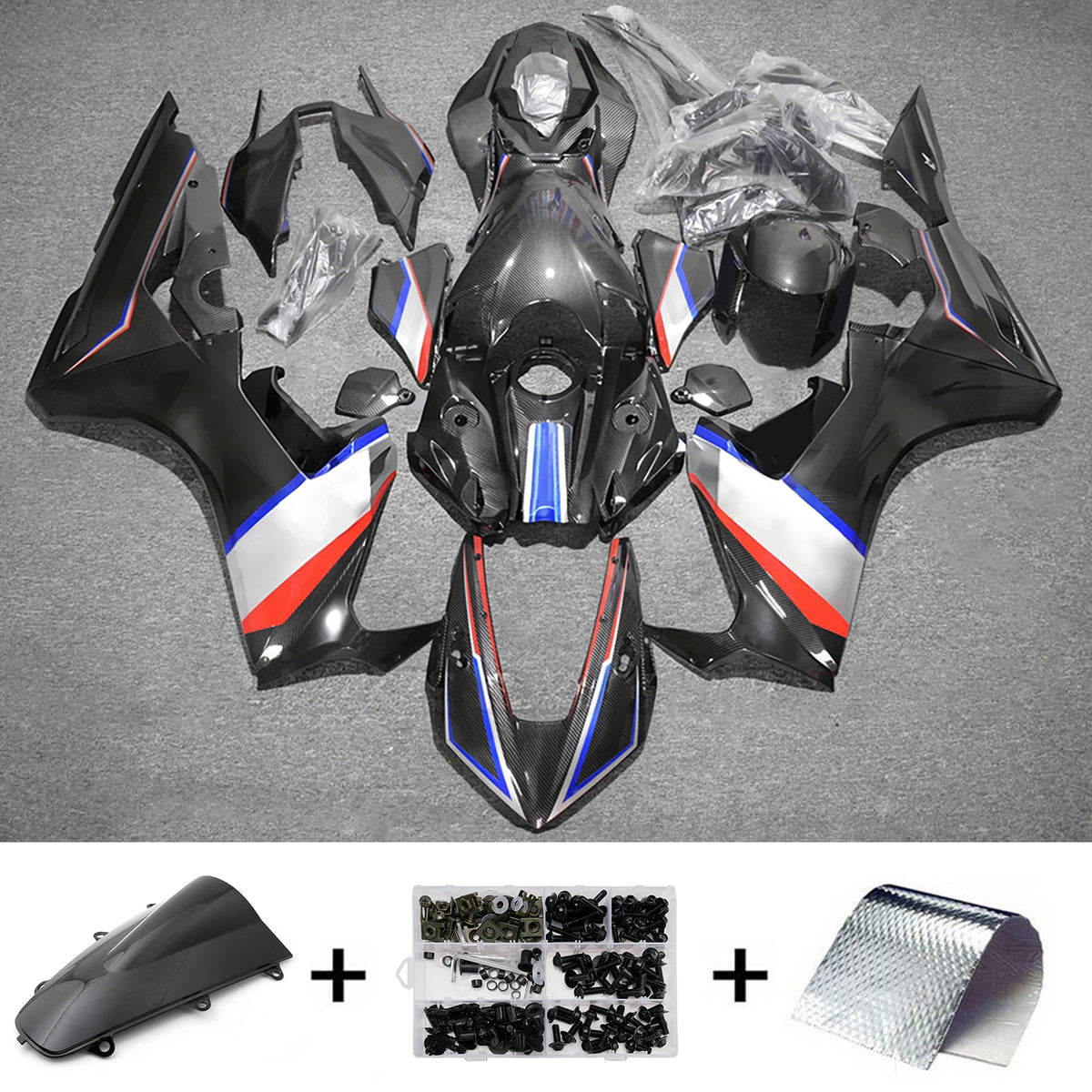 Amotopart 2017-2025 Honda CBR1000RR Black Fairing Kit