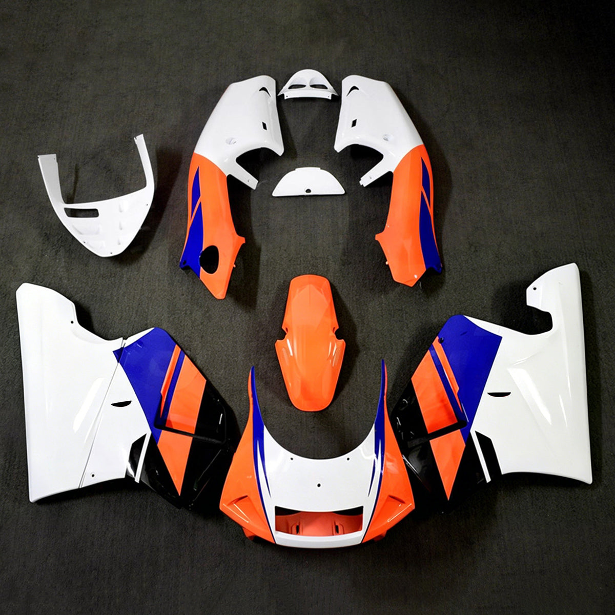 Amotopart 1994-1996 Honda NSR250 PGM-4 Red Orange Black Fairing Kit