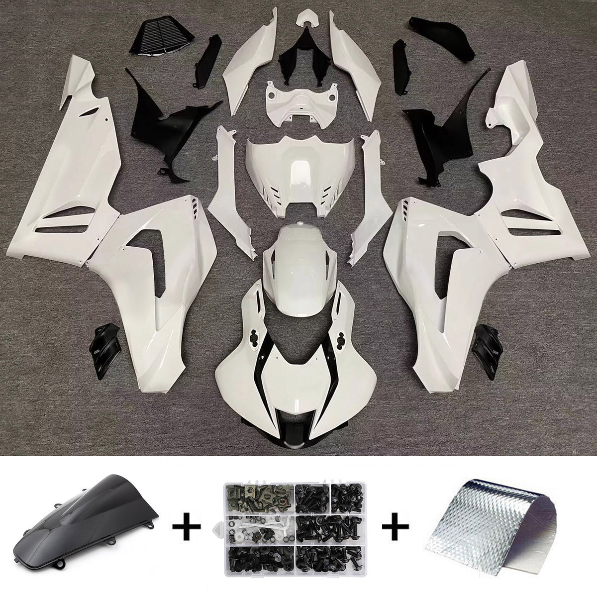 Amotopart 2020-2023 Honda CBR1000RR-R White Black Gray Fairing Kit