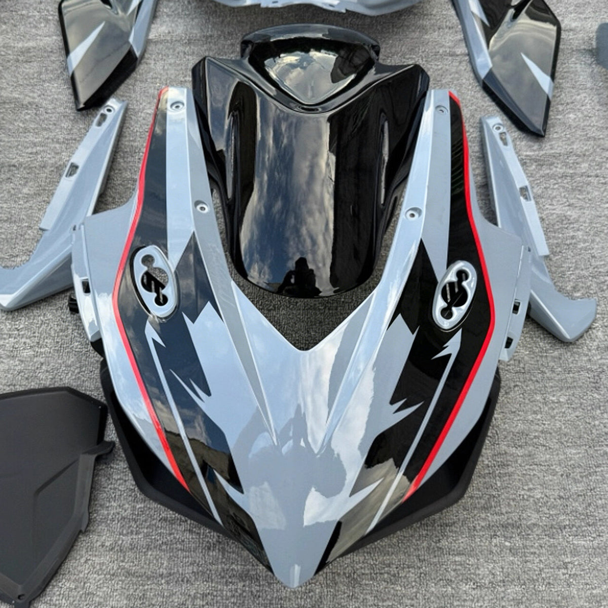 Amotopart 2022 Honda CBR400R Kit de carenado negro azul