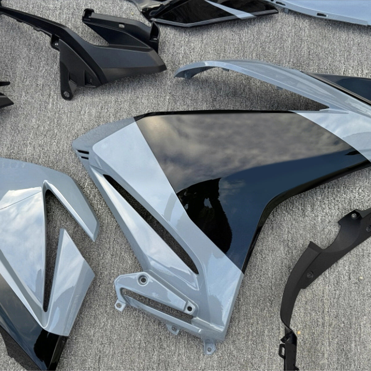 Zestaw owiewek Amotopart 2022-2023 Honda CBR500R Szaro-Niebiesko-Czarny