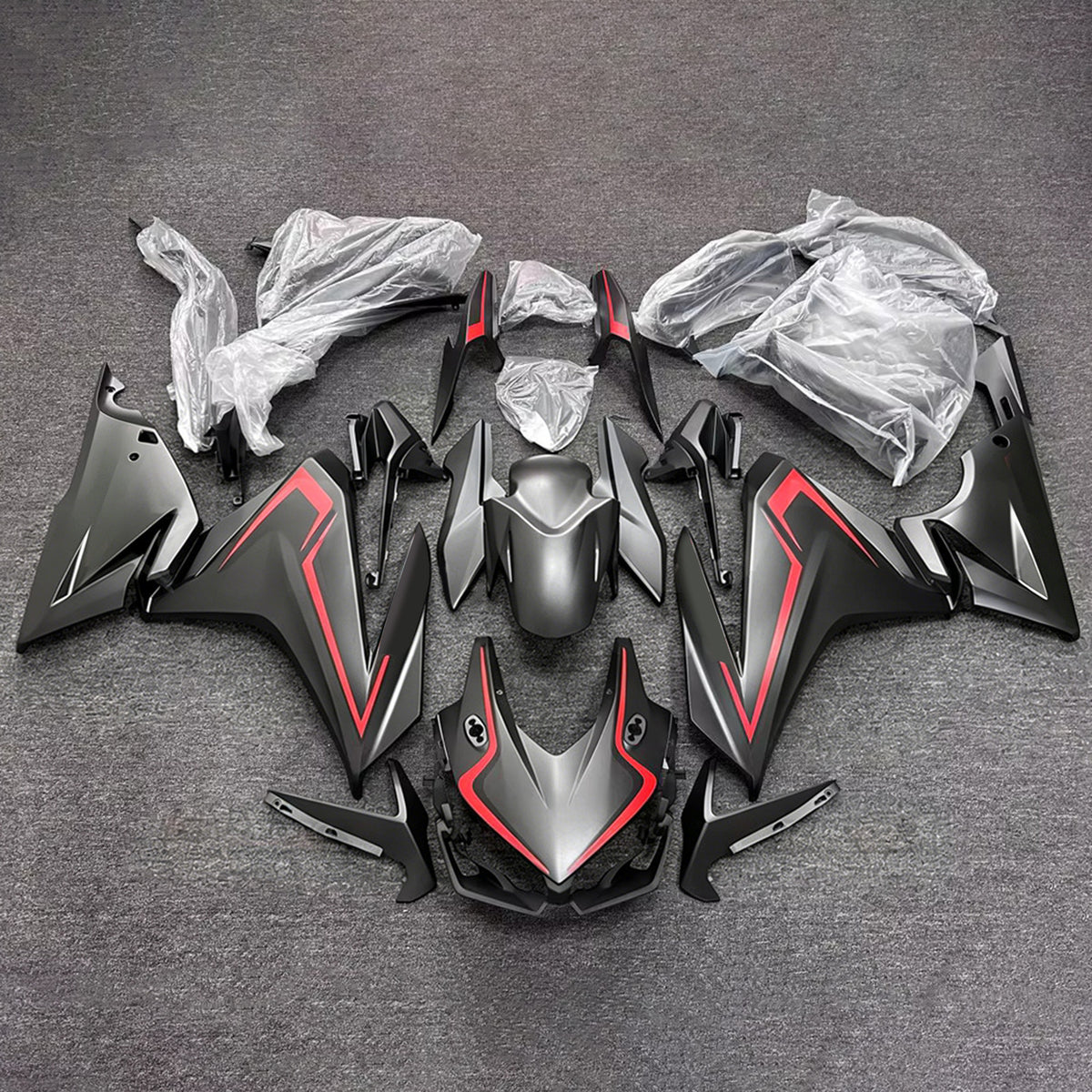 Amotopart 2022-2023 Honda CBR500R Kit de carenado negro